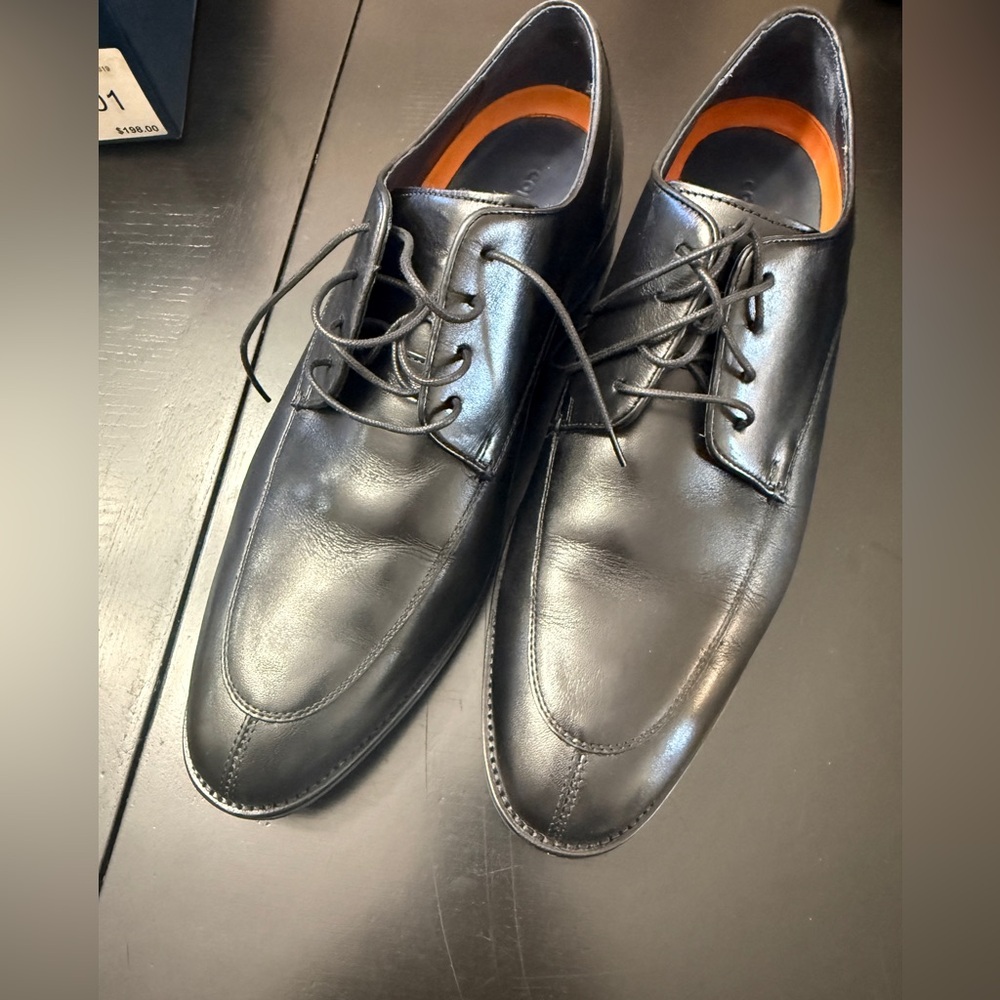 Cole Haan Black Leather Derby Shoes